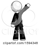 Poster, Art Print Of White Clergy Man Waving Emphatically With Left Arm