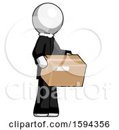 Poster, Art Print Of White Clergy Man Holding Package To Send Or Recieve In Mail