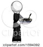 Poster, Art Print Of White Clergy Man Holding Noodles Offering To Viewer