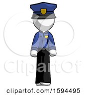 Poster, Art Print Of White Police Man Walking Front View