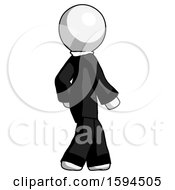 Poster, Art Print Of White Clergy Man Walking Away Direction Right View
