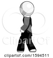Poster, Art Print Of White Clergy Man Walking Away Direction Left View