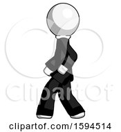 Poster, Art Print Of White Clergy Man Walking Left Side View
