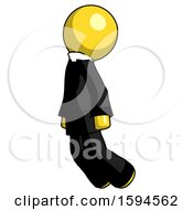 Poster, Art Print Of Yellow Clergy Man Floating Through Air Left