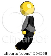 Poster, Art Print Of Yellow Clergy Man Floating Through Air Right
