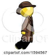 Poster, Art Print Of Yellow Detective Man Floating Through Air Right