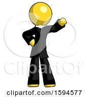 Poster, Art Print Of Yellow Clergy Man Waving Left Arm With Hand On Hip