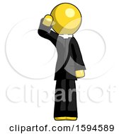 Poster, Art Print Of Yellow Clergy Man Soldier Salute Pose