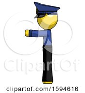 Yellow Police Man Pointing Left