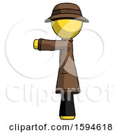 Poster, Art Print Of Yellow Detective Man Pointing Left