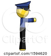 Yellow Police Man Pointing Right