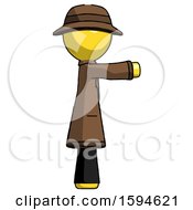 Poster, Art Print Of Yellow Detective Man Pointing Right