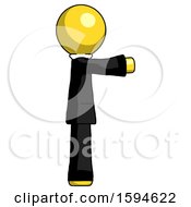 Poster, Art Print Of Yellow Clergy Man Pointing Right