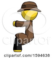 Yellow Detective Man Sitting Or Driving Position