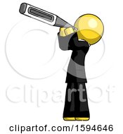 Poster, Art Print Of Yellow Clergy Man Thermometer In Mouth