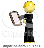 Yellow Clergy Man Reviewing Stuff On Clipboard