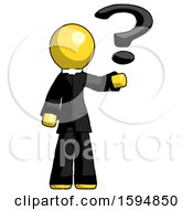 Yellow Clergy Man Holding Question Mark To Right