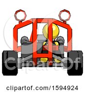 Poster, Art Print Of Yellow Clergy Man Riding Sports Buggy Front View