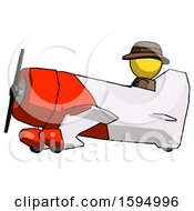 Poster, Art Print Of Yellow Detective Man In Geebee Stunt Aircraft Side View