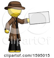 Poster, Art Print Of Yellow Detective Man Holding Large Envelope