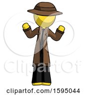 Poster, Art Print Of Yellow Detective Man Shrugging Confused