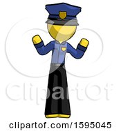 Poster, Art Print Of Yellow Police Man Shrugging Confused