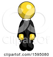 Poster, Art Print Of Yellow Clergy Man Kneeling Front Pose
