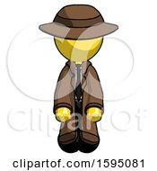 Yellow Detective Man Kneeling Front Pose