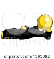Poster, Art Print Of Yellow Clergy Man Reclined On Side