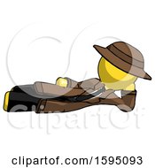 Poster, Art Print Of Yellow Detective Man Reclined On Side