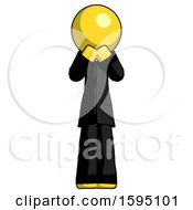 Poster, Art Print Of Yellow Clergy Man Laugh Giggle Or Gasp Pose