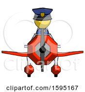 Poster, Art Print Of Yellow Police Man In Geebee Stunt Plane Front View