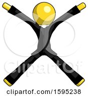 Poster, Art Print Of Yellow Clergy Man With Arms And Legs Stretched Out
