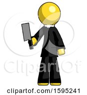 Poster, Art Print Of Yellow Clergy Man Holding Meat Cleaver