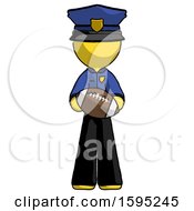 Poster, Art Print Of Yellow Police Man Giving Football To You