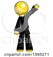 Poster, Art Print Of Yellow Clergy Man Waving Emphatically With Left Arm