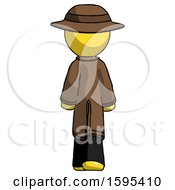 Poster, Art Print Of Yellow Detective Man Walking Away Back View