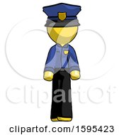 Poster, Art Print Of Yellow Police Man Walking Front View