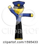 Yellow Police Man Directing Traffic Right