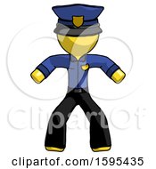 Poster, Art Print Of Yellow Police Male Sumo Wrestling Power Pose