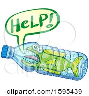 Fish Yelling For Help Stuck Inside A Water Bottle