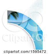 Clipart Of A Tropical Travel Background Royalty Free Vector Illustration