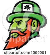 Leprechaun Mascot Head Wearing A Hat