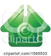 Clipart Of A Usd Dollar Symbol House Icon Royalty Free Vector Illustration by Lal Perera