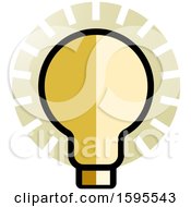 Clipart Of A Shining Light Bulb Royalty Free Vector Illustration by Lal Perera