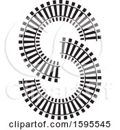 Clipart Of A Train Tracks Royalty Free Vector Illustration