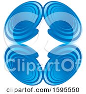 Clipart Of A Blue Spiral Design Royalty Free Vector Illustration by Lal Perera