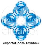 Clipart Of A Diamond With Circles Royalty Free Vector Illustration by Lal Perera