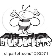 Poster, Art Print Of Black And White Bluejacket School Mascot On Text