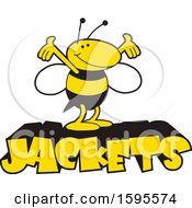 Poster, Art Print Of Yellow Jacket School Mascot Over Text